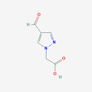 molecular formula C6H6N2O3 B3096185 2-(4-Formylpyrazol-1-yl)acetic acid CAS No. 1273318-62-9
