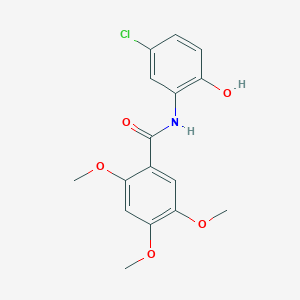 molecular formula C16H16ClNO5 B309621 N-(5-chloro-2-hydroxyphenyl)-2,4,5-trimethoxybenzamide 