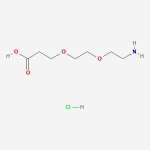 molecular formula C7H16ClNO4 B3096223 3-(2-(2-Aminoethoxy)ethoxy)propanoic acid hydrochloride CAS No. 127457-78-7