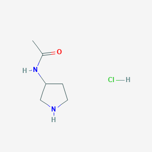 molecular formula C6H13ClN2O B3096236 N-(pyrrolidin-3-yl)acetamide hydrochloride CAS No. 1274919-31-1