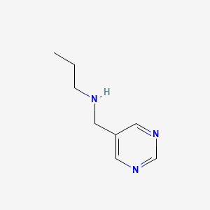 molecular formula C8H13N3 B3096257 丙基(嘧啶-5-基甲基)胺 CAS No. 1275458-06-4