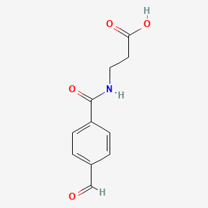 molecular formula C11H11NO4 B3096261 3-(4-甲酰基苯甲酰氨基)丙酸 CAS No. 127560-07-0