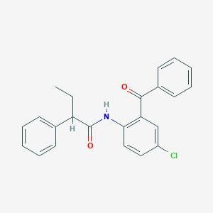 molecular formula C23H20ClNO2 B309628 N-(2-benzoyl-4-chlorophenyl)-2-phenylbutanamide 