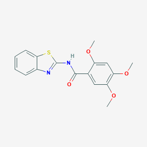 molecular formula C17H16N2O4S B309633 N-(1,3-benzothiazol-2-yl)-2,4,5-trimethoxybenzamide 