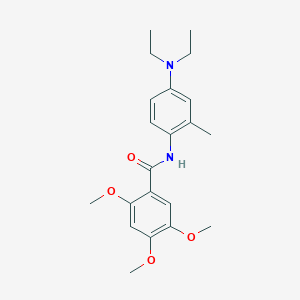 molecular formula C21H28N2O4 B309636 N-[4-(diethylamino)-2-methylphenyl]-2,4,5-trimethoxybenzamide 