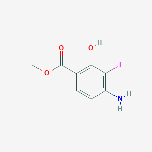 molecular formula C8H8INO3 B3096362 4-氨基-2-羟基-3-碘苯甲酸甲酯 CAS No. 1280538-13-7
