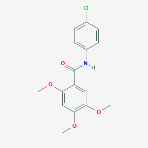 molecular formula C16H16ClNO4 B309637 N-(4-chlorophenyl)-2,4,5-trimethoxybenzamide 