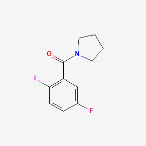 molecular formula C11H11FINO B3096385 1-(5-Fluoro-2-iodobenzoyl)pyrrolidine CAS No. 1281079-01-3
