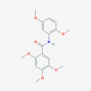 molecular formula C18H21NO6 B309639 N-(2,5-dimethoxyphenyl)-2,4,5-trimethoxybenzamide 