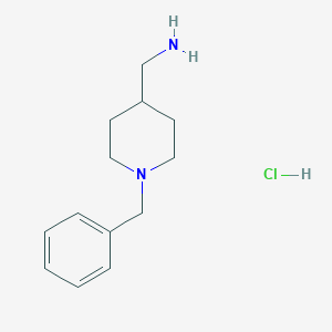 molecular formula C13H21ClN2 B3096415 (1-苄基哌啶-4-基)甲胺盐酸盐 CAS No. 128185-94-4