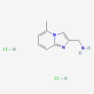 molecular formula C9H13Cl2N3 B3096475 [(5-Methylimidazo[1,2-a]pyridin-2-yl)methyl]amine dihydrochloride CAS No. 1284225-59-7