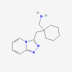 molecular formula C14H20N4 B3096487 1-[1-([1,2,4]Triazolo[4,3-a]pyridin-3-ylmethyl)cyclohexyl]methanamine CAS No. 1284371-48-7