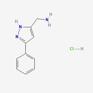 [(5-Phenyl-1H-pyrazol-3-yl)methyl]amine hydrochloride