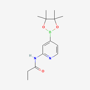 molecular formula C14H21BN2O3 B3096503 N-(4-(4,4,5,5-tetraMethyl-1,3,2-dioxaborolan-2-yl)pyridin-2-yl)propionaMide CAS No. 1285530-34-8