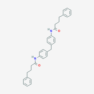 molecular formula C33H34N2O2 B309654 4-phenyl-N-(4-{4-[(4-phenylbutanoyl)amino]benzyl}phenyl)butanamide 