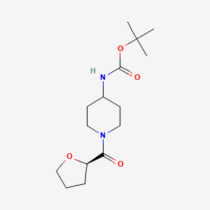 molecular formula C15H26N2O4 B3096541 (R)-tert-Butyl 1-(tetrahydrofuran-2-carbonyl)piperidin-4-ylcarbamate CAS No. 1286208-31-8