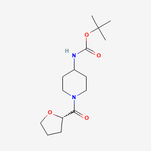 molecular formula C15H26N2O4 B3096547 (S)-tert-Butyl 1-(tetrahydrofuran-2-carbonyl)piperidin-4-ylcarbamate CAS No. 1286208-39-6