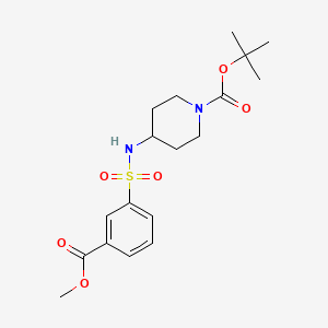 tert-Butyl 4-;3-(methoxycarbonyl)phenylsulfonamido=piperidine-1-carboxylate