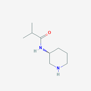 molecular formula C9H18N2O B3096558 2-methyl-N-[(3R)-piperidin-3-yl]propanamide CAS No. 1286317-29-0