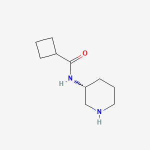 molecular formula C10H18N2O B3096564 N-[(3R)-piperidin-3-yl]cyclobutanecarboxamide CAS No. 1286317-90-5