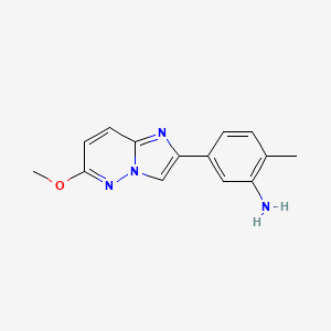 molecular formula C14H14N4O B3096575 5-(6-Methoxyimidazo[1,2-b]pyridazin-2-yl)-2-methylaniline CAS No. 1286732-85-1