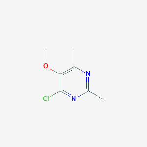 molecular formula C7H9ClN2O B3096586 4-Chloro-5-methoxy-2,6-dimethylpyrimidine CAS No. 1286784-01-7