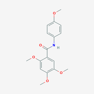molecular formula C17H19NO5 B309659 2,4,5-trimethoxy-N-(4-methoxyphenyl)benzamide 