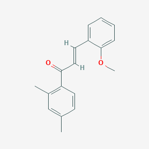 molecular formula C18H18O2 B3096598 (2E)-1-(2,4-Dimethylphenyl)-3-(2-methoxyphenyl)prop-2-en-1-one CAS No. 1287195-22-5