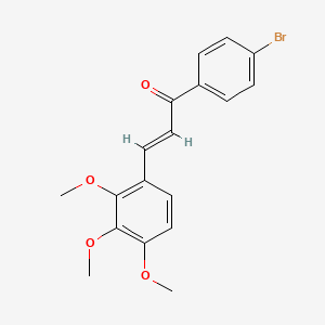 molecular formula C18H17BrO4 B3096603 (2E)-1-(4-Bromophenyl)-3-(2,3,4-trimethoxyphenyl)prop-2-en-1-one CAS No. 1287203-24-0