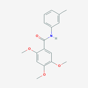 molecular formula C17H19NO4 B309663 2,4,5-trimethoxy-N-(3-methylphenyl)benzamide 