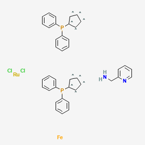 molecular formula C40H36Cl2FeN2P2Ru B3096642 二氯[1,1-双(二苯基膦基)二茂铁](2-氨基甲基吡啶)钌(II) CAS No. 1287255-62-2