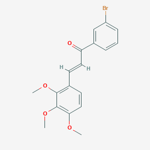 molecular formula C18H17BrO4 B3096644 (2E)-1-(3-Bromophenyl)-3-(2,3,4-trimethoxyphenyl)prop-2-en-1-one CAS No. 1287257-13-9