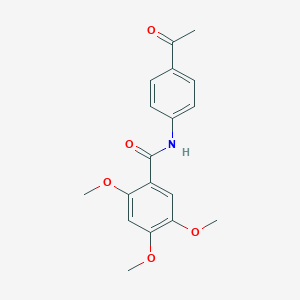 molecular formula C18H19NO5 B309666 N-(4-acetylphenyl)-2,4,5-trimethoxybenzamide 