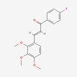 molecular formula C18H17FO4 B3096668 (2E)-1-(4-Fluorophenyl)-3-(2,3,4-trimethoxyphenyl)prop-2-en-1-one CAS No. 1287396-63-7