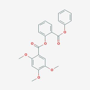 molecular formula C23H20O7 B309667 2-(Phenoxycarbonyl)phenyl 2,4,5-trimethoxybenzoate 