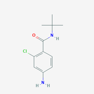 molecular formula C11H15ClN2O B3096672 4-amino-N-tert-butyl-2-chlorobenzamide CAS No. 128742-22-3