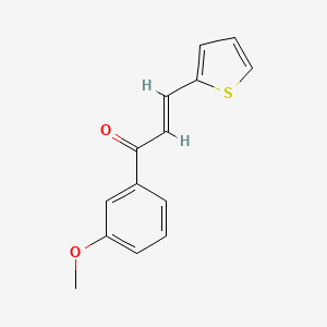 molecular formula C14H12O2S B3096691 (2E)-1-(3-Methoxyphenyl)-3-(thiophen-2-yl)prop-2-en-1-one CAS No. 1287790-77-5