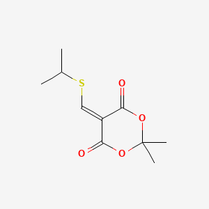molecular formula C10H14O4S B3096726 5-((异丙基硫烷基)亚甲基)-2,2-二甲基-1,3-二氧六环-4,6-二酮 CAS No. 128889-75-8