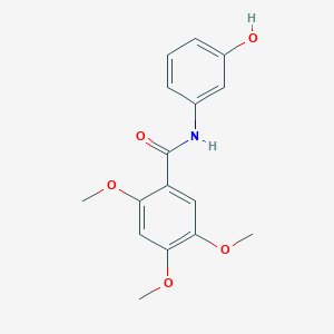 molecular formula C16H17NO5 B309679 N-(3-hydroxyphenyl)-2,4,5-trimethoxybenzamide 