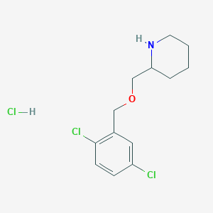 molecular formula C13H18Cl3NO B3096799 2-(2,5-Dichloro-benzyloxymethyl)-piperidine hydrochloride CAS No. 1289386-42-0