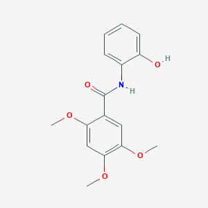 molecular formula C16H17NO5 B309680 N-(2-hydroxyphenyl)-2,4,5-trimethoxybenzamide 