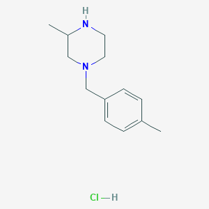 molecular formula C13H21ClN2 B3096822 3-Methyl-1-(4-methylbenzyl)piperazine hydrochloride CAS No. 1289387-88-7