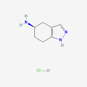molecular formula C7H12ClN3 B3096909 (R)-4,5,6,7-Tetrahydro-1H-indazol-5-amine hydrochloride CAS No. 1291790-29-8