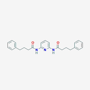 molecular formula C25H27N3O2 B309693 4-phenyl-N-{6-[(4-phenylbutanoyl)amino]-2-pyridinyl}butanamide 