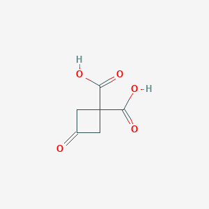 molecular formula C6H6O5 B3096933 3-Oxocyclobutane-1,1-dicarboxylic acid CAS No. 129314-76-7