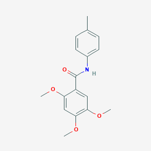 molecular formula C17H19NO4 B309696 2,4,5-trimethoxy-N-(4-methylphenyl)benzamide 