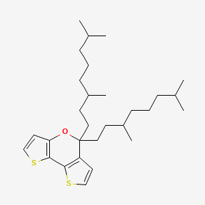 molecular formula C29H46OS2 B3096980 5,5-Bis(3,7-dimethyloctyl)dithieno[3,2-b:3',2'-e]pyran CAS No. 1295502-20-3