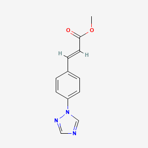 molecular formula C12H11N3O2 B3096988 methyl (E)-3-[4-(1H-1,2,4-triazol-1-yl)phenyl]-2-propenoate CAS No. 1295583-28-6