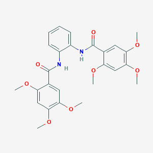 molecular formula C26H28N2O8 B309700 2,4,5-trimethoxy-N-{2-[(2,4,5-trimethoxybenzoyl)amino]phenyl}benzamide 