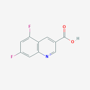 molecular formula C10H5F2NO2 B3097007 5,7-Difluoroquinoline-3-carboxylic acid CAS No. 1296950-83-8